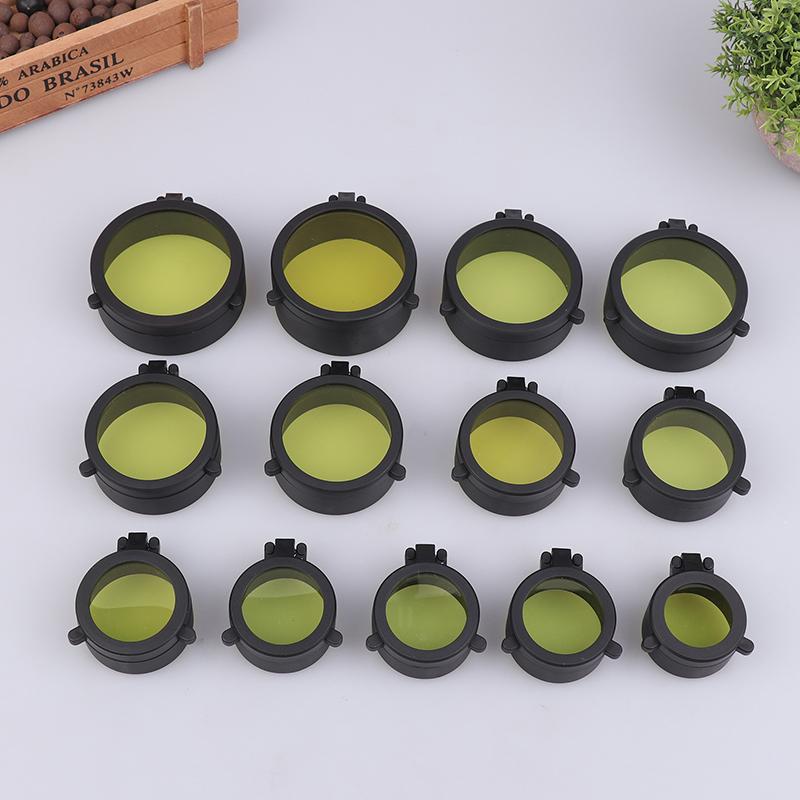 Rifle Scope Lens Cover Spring Up Quick Flip Openning Lens Dustproof Cover Telescope Cap For 36-64Mm Caliber Hunting Riflescopes