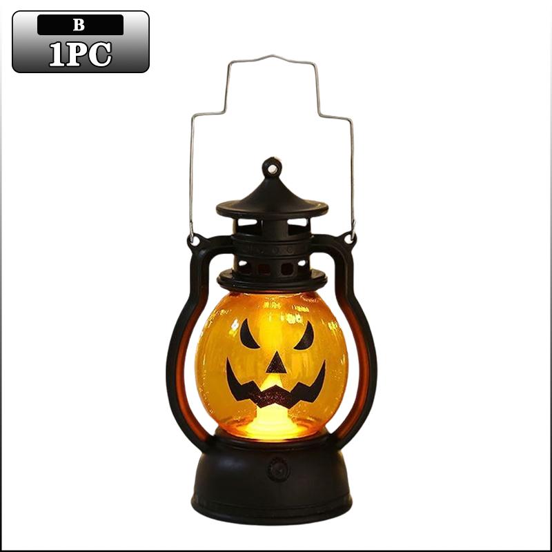 Halloween Pumpkin Ghost Face Lamp Portable Decoration Light for Bar Party Table Atmosphere Prop Halloween Decor Use