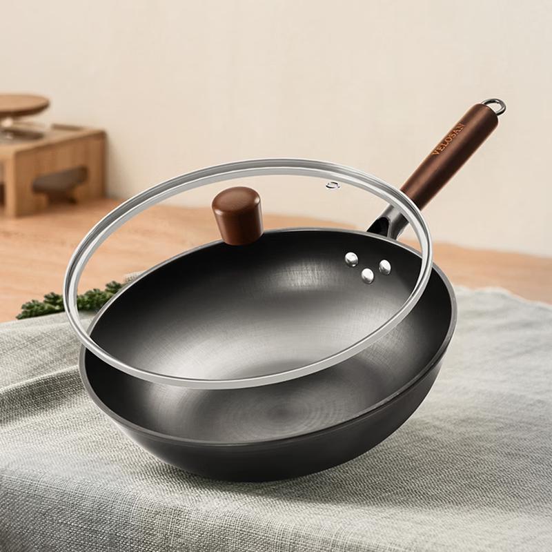 Velosan True Stainless Non-Coated Iron Wok