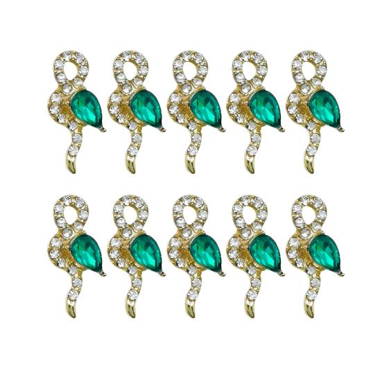 

10 шт. украшения для ногтей изысканной формы, блестящие визуальные эффекты, широкое применение, декоративные сверкающие стразы, стиль «сделай сам» C