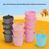 5pcs Plastic Dollhouse Decorations Ornaments 6 Colors Children Beach Small Bucket