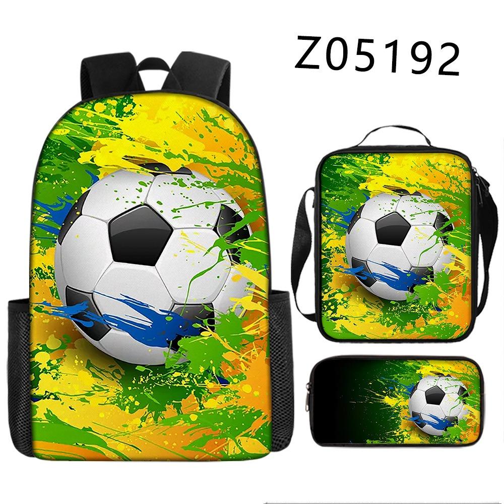 Football Backpack Student School Bag Painted Printing Anti-splashing