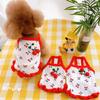 Dog Vest Cute Cherry Clothing for Small Dog Vest Summer Cooling Cat Vest Falbala Pet Clothes for Dog Breathable Soft Cat Clothes