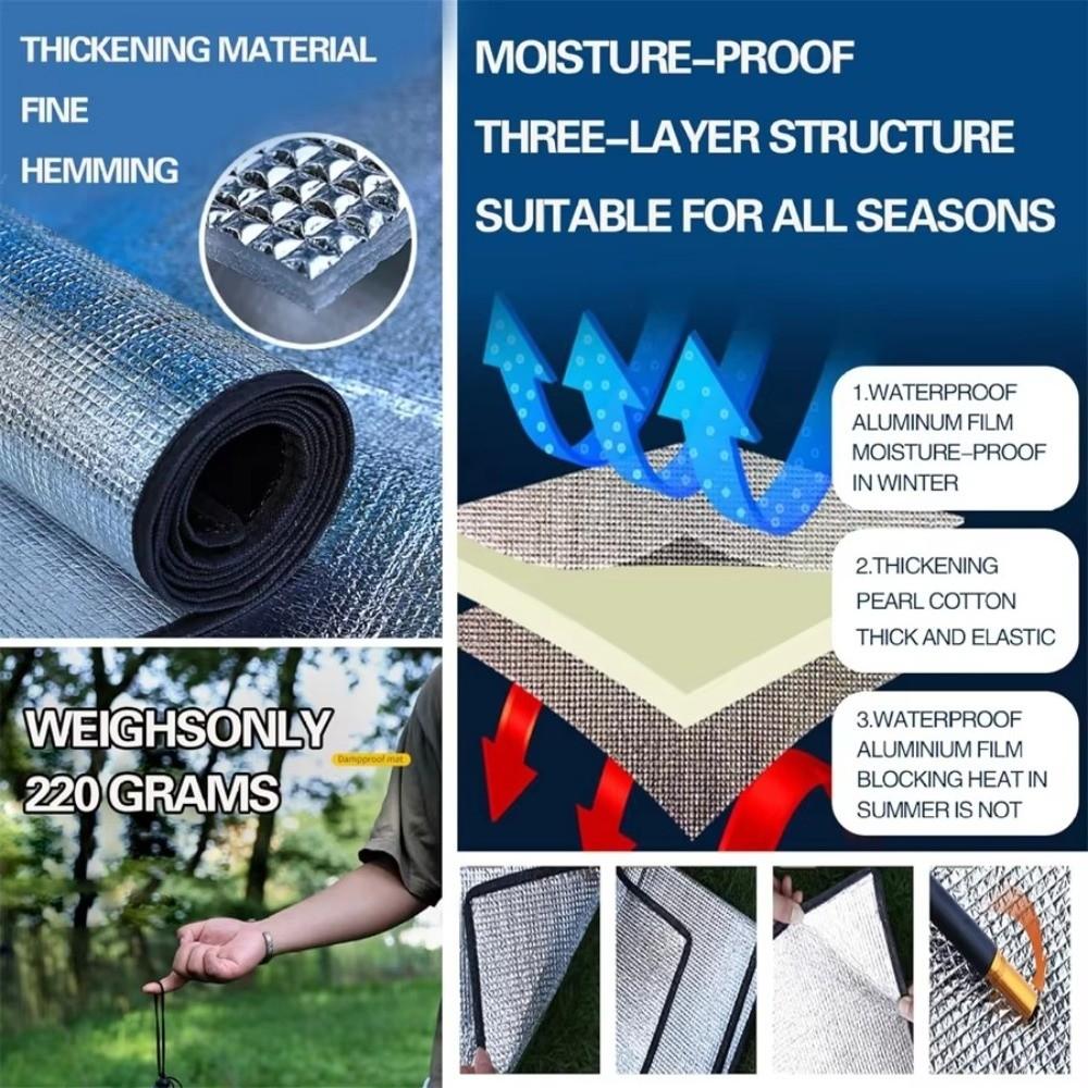 Aluminum Film Moisture-Proof Mat Foldable Camping Mat Portable Picnic Mat