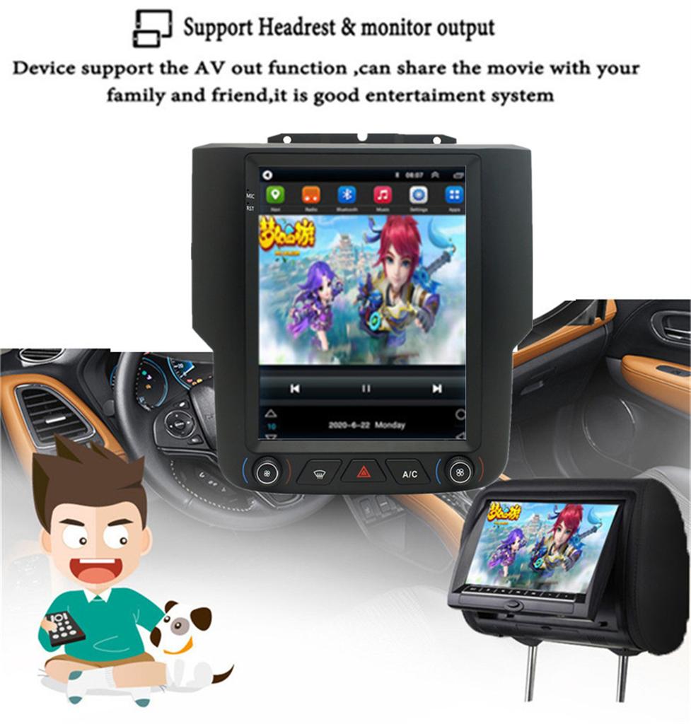 For 2013-2018 RAM 1500-5500 Carplay Stereo Radio GPS Head Unit 9.7" Android 13.0