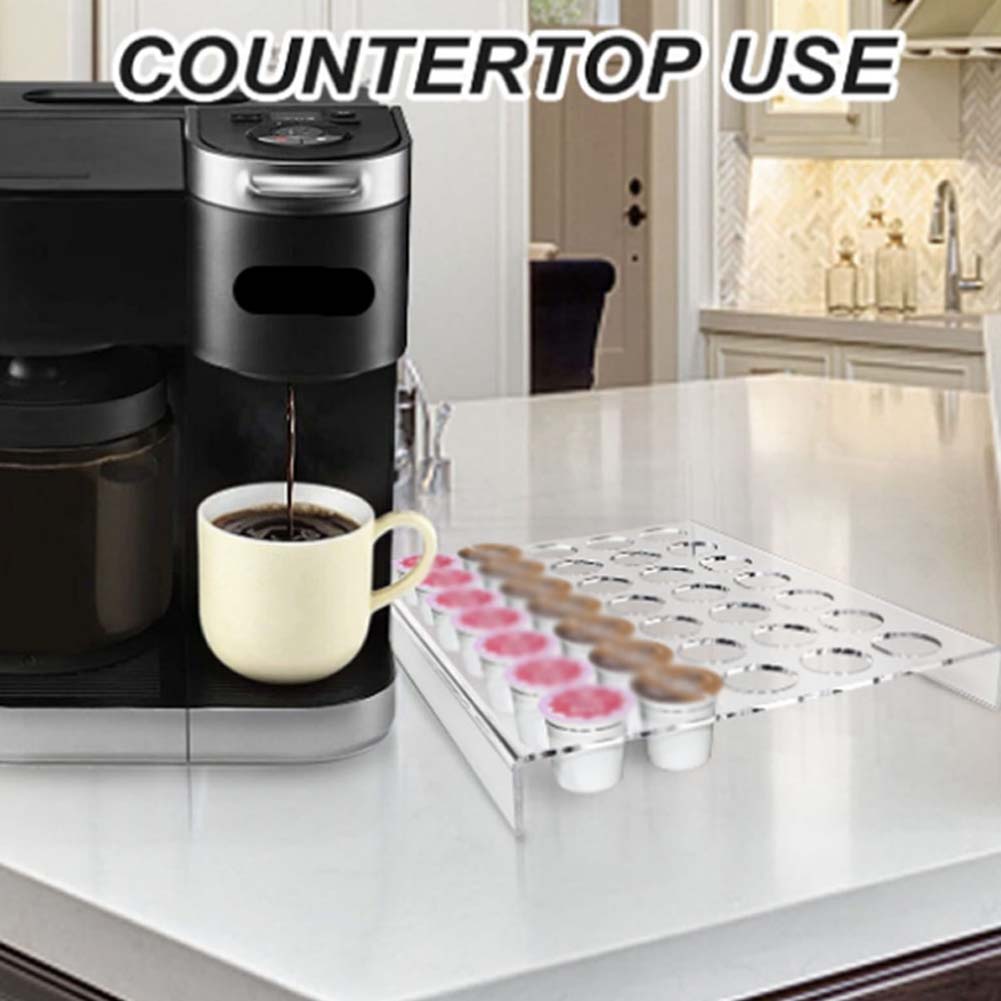 35 Hole Acrylic Coffee Capsule Holder Transparent Display Stand For Coffee Coffee Holder Display Rack Coffee Capsule Stand