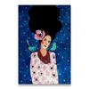 Vintage Abstract Girl Long Hair Flower Women Wall Art Canvas Painting Fashion Poster Wall Pictures For Living Room Home Decor