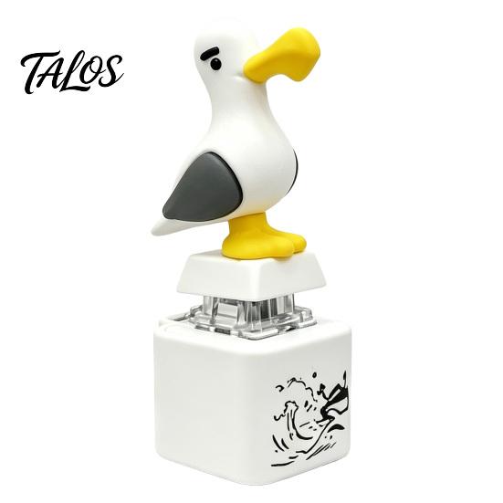 Interactieve Sleutelhanger Speelgoed 1/2/3/4 Stuks Toetsenbord Fidget met Geluid, Oplaadbare Meeuw Vinger Klikker Geluid Licht Speelgoed, Kikker Drukknop Decompressie