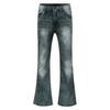 Men Fashion Loose Denim Straight Trouser Distressed Jeans Long Flare Pants
