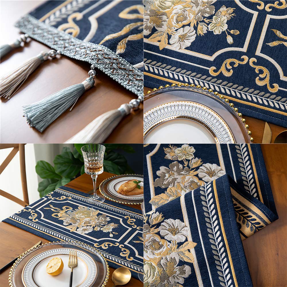 CHYG Table Court Table Interior New Shop Width 33X260cm Runner, Nordic, Style, Center, Rectangular, Tablecloth, Elegant, Flower, Tassels, Classic,