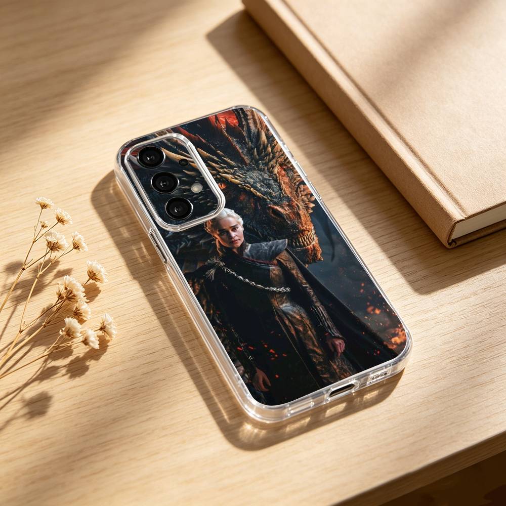 game of thrones-Dragon Mother Thrones phone Case For Samsung S25,24,21,22,23,30,Ultra,20,Plus,Fe,Lite,Note Transparent Cover Samsung S22plus5G