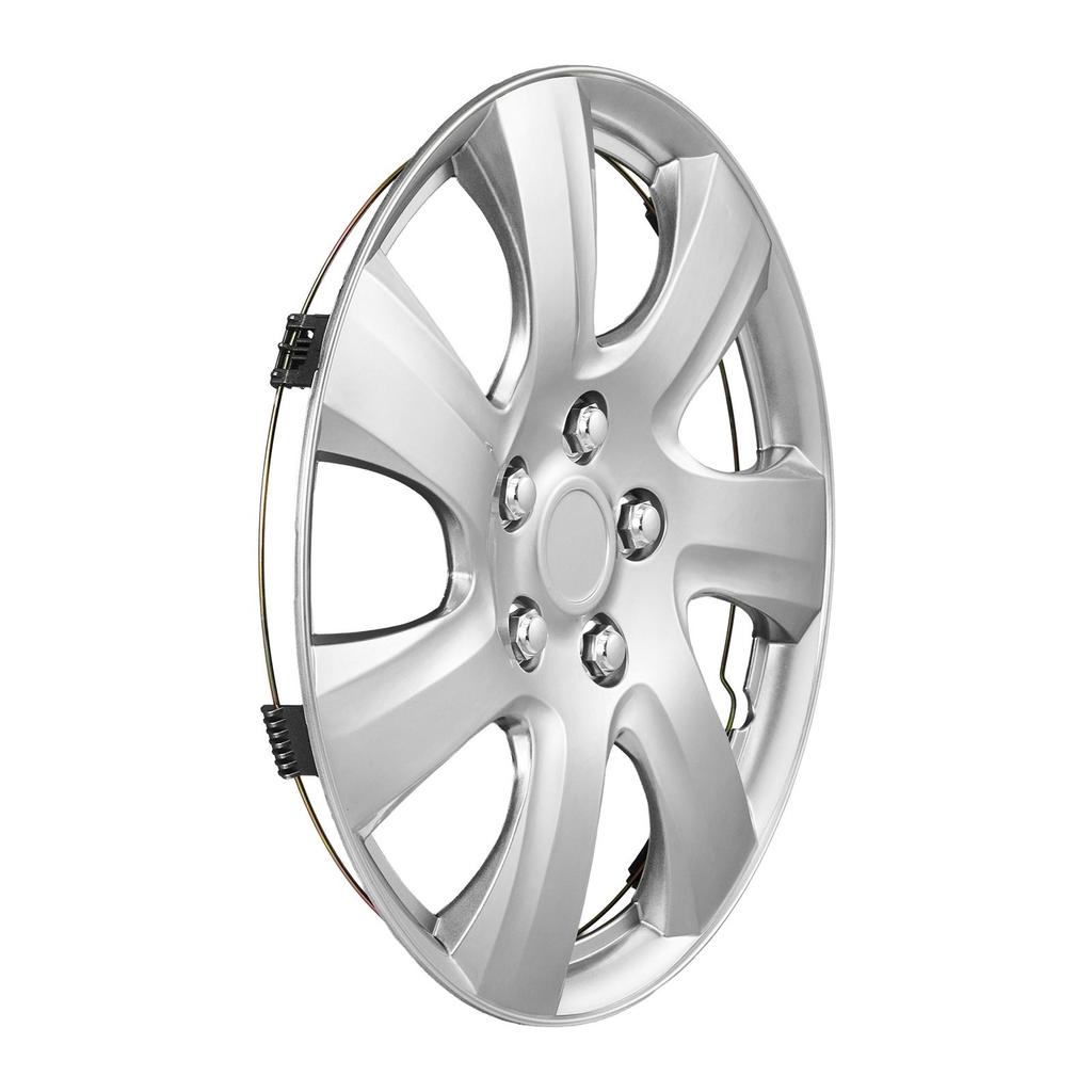 Hubcaps Wheel Covers, 16 Inch Set of 4 Wheel Rim Cover Hubcaps OEM Style Replacement, R16 Size Snap On Car Hub Caps, Universal 7-Spoke ABS Tire Rim