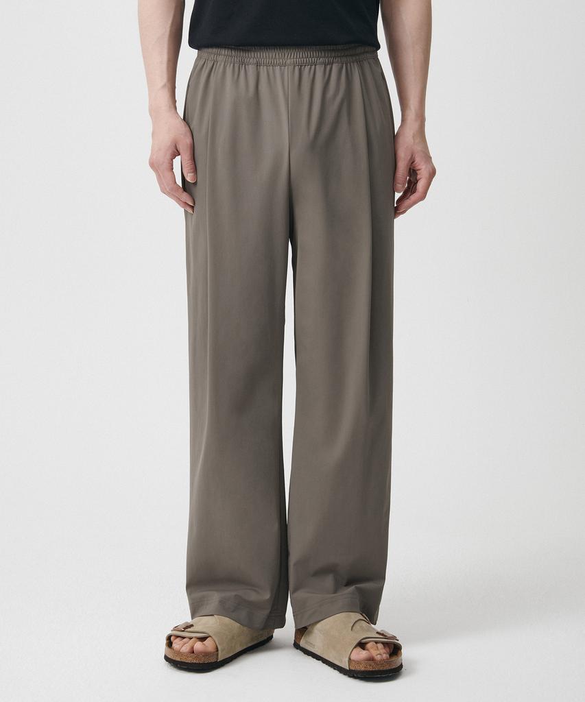 MUSINSA STANDARD Cooling Deep Tuck Wide Elastic Waist Pants [Dusty Beige]