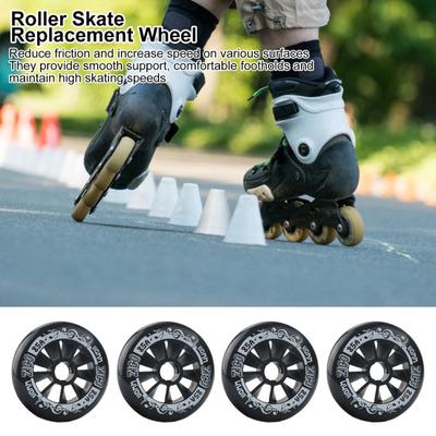 4 sada koleček pro inline brusle 90/100/110 mm náhradní kolečka pro brusle s ložisky Vnitřní venkovní kolečka pro kolečkové brusle