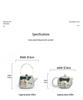 Hand-Painted Ge Kiln Ceramic Kung Fu Tea Set: Teapot & Two Cups Portable Set