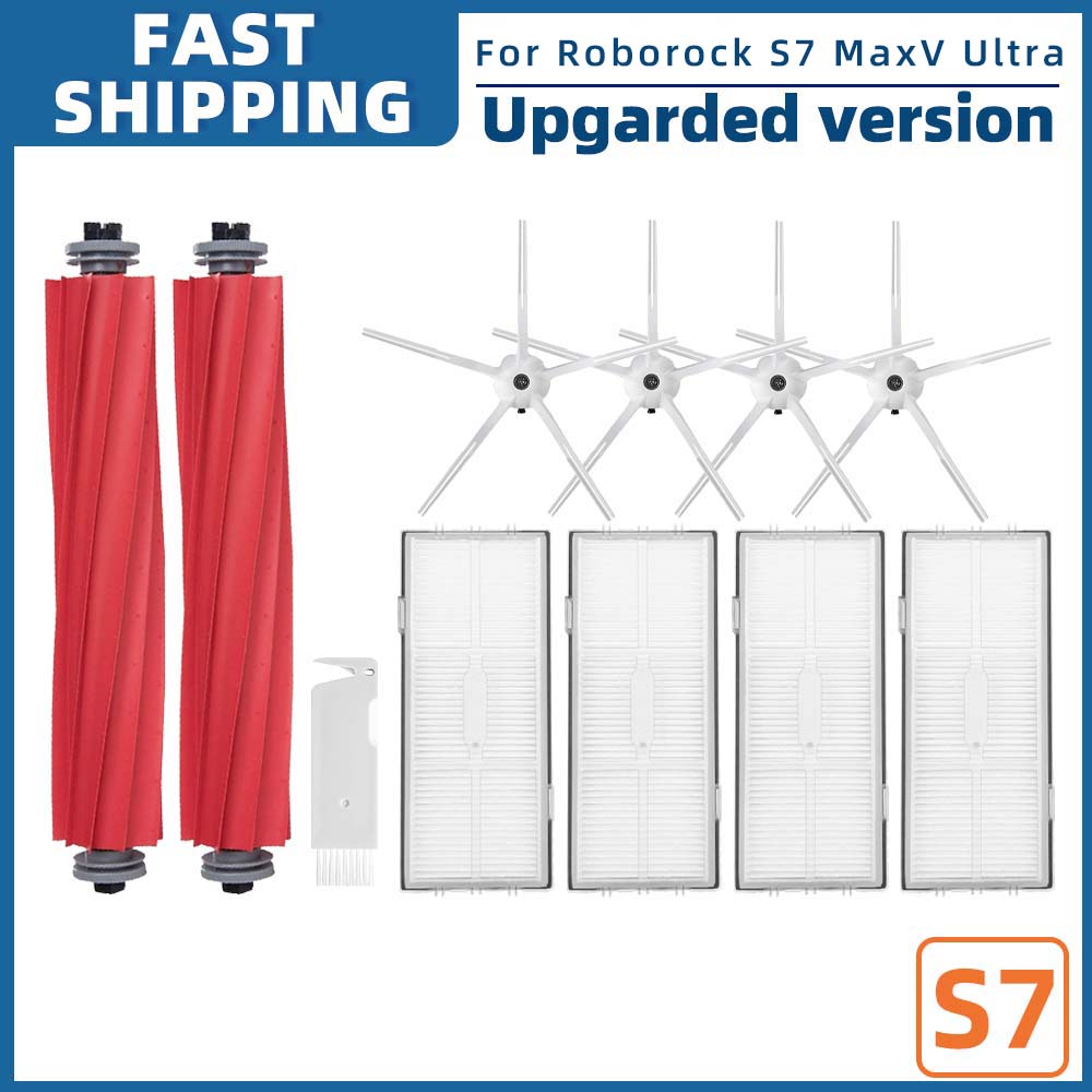Compatible For ( Roborock S7 Max V Ultra, S7 Max V Plus, S7 Pro Ultra, G10S Pro ) Roller Side Brush Filter Mop Dust Bag Part