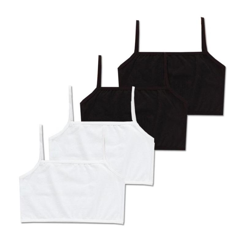 4pc/lot Kids Underwear Model 100% Cotton Girls Tank Top Candy Color Undershirt Girls Vest