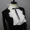 Victorian Vintage Chiffon Neck Ruff Ruffle Collar Layered Clown Neck Collar Tie Cosplay Costumes Accessories