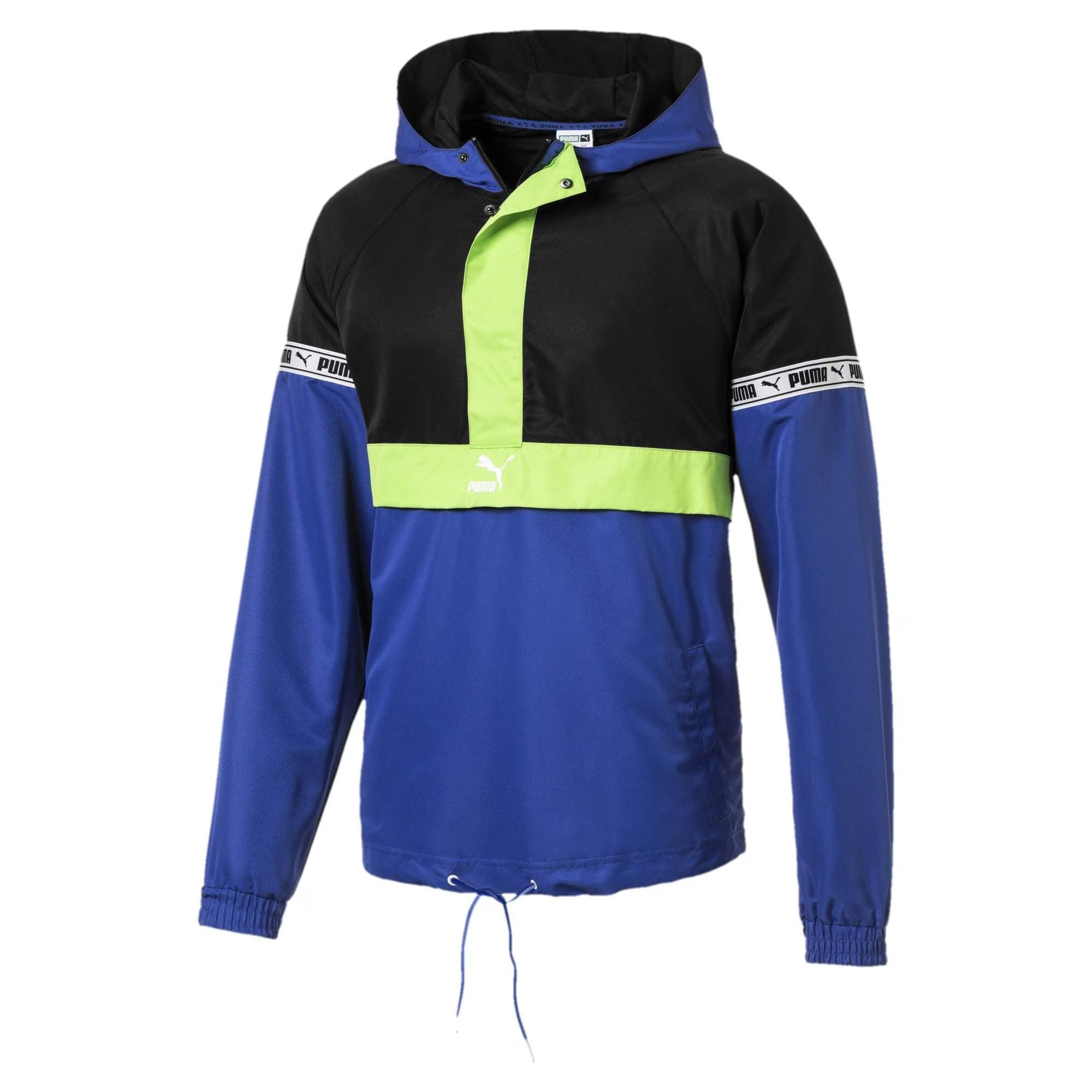 Puma Xtg Savannah Windbreaker Color Block Simple Hooded Raglan Long Sleeve Jacket Men Jacket 578637-97 S