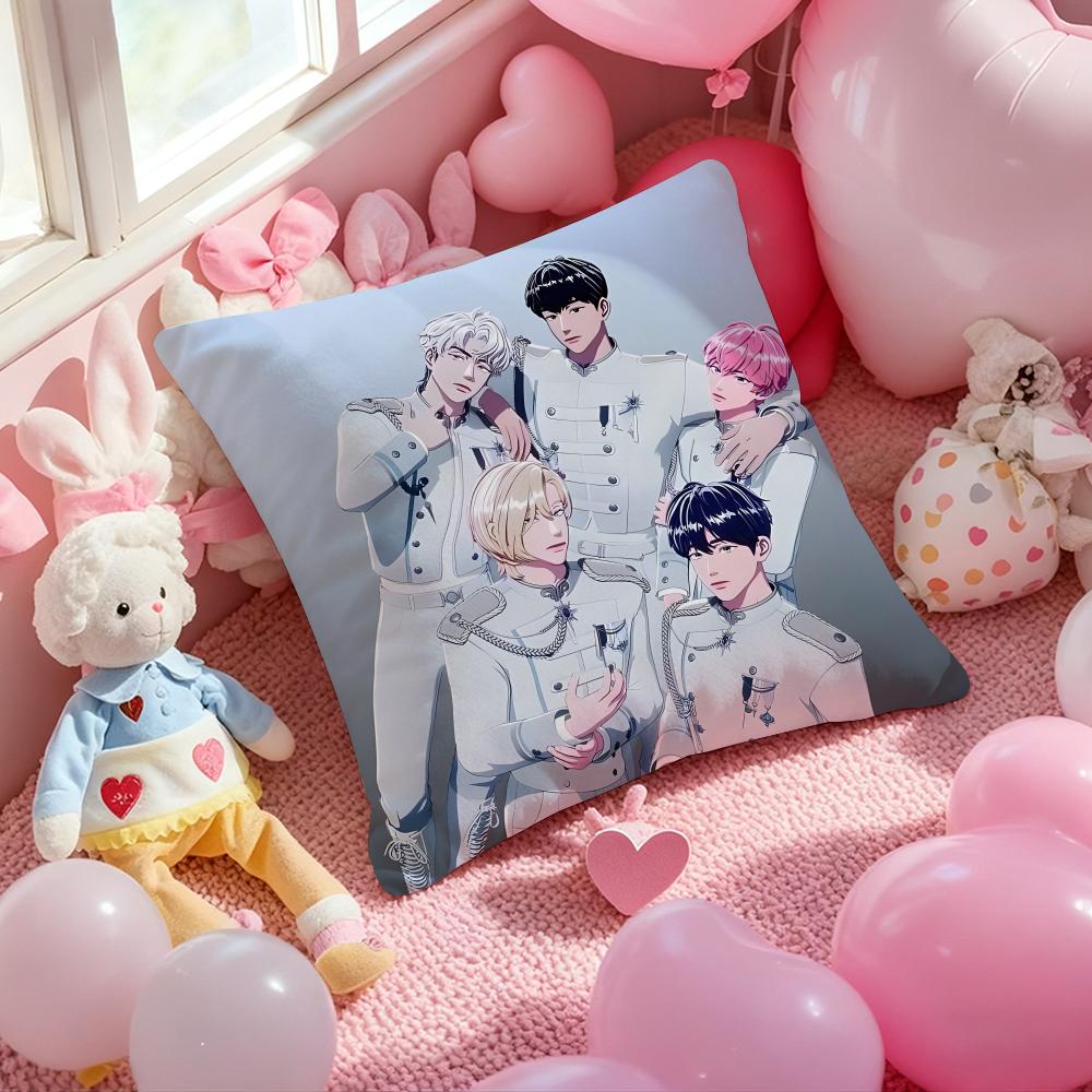 Kpop P-PLAVE Cushion Cover Pattern Printed Pillowcase for Living Room Sofa Cushion Cover & Bedroom Decor