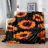 1pc Sunflower Printing Lightweight Flannel Blanket, Comfortable and Warm Blanket, for Camping Sofa Bed and Couch Office, in All Seasons