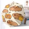 Capybara Themed Travel Umbrella-8 Ribs Automatic Opening and Closing, Portable Folding Design, Compact and Stylish Umbrella Suitable for Out