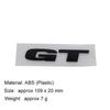 3D Premium ABS GT Letters Sticker Tail Bumper Badge Auto Rear Trunk Emblem Accessories Exterior Decoration