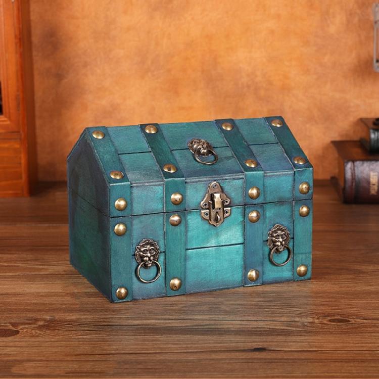 Traditional Wooden Storage Chest Dateless Locking System Compact Organizers Decorative Home Accent Storage Container