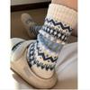 Wool Socks Children'S Season Medium Tube Velvet Thickened Warm Solid Color Thick Strip Winter Sweat-Absorbing Pile Stockings