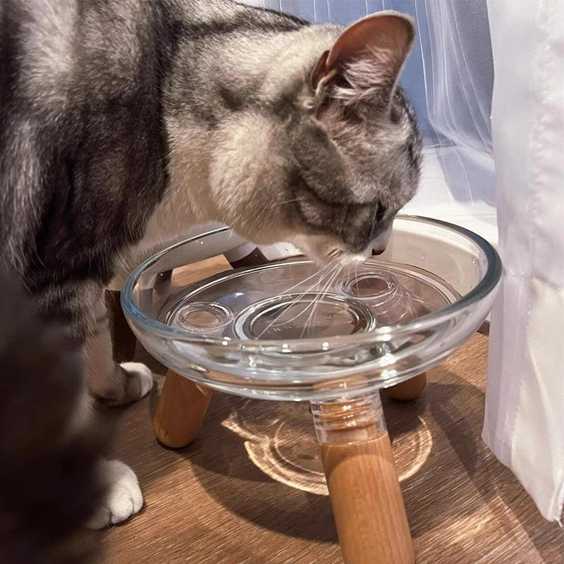 La ciotola per gatti e la ciotola per cani non si rovesciano facilmente.. Il telaio rialzato protegge la colonna vertebrale cervicale. Bevi acqua e aumenta l'altezza di