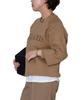 Yours Sweat-Like Logo Knit BEXU1676 Women's Small Brown