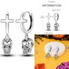 Zirkon Ohrringe 925 Sterlingsilber Kupfer Zirkon Creolen Ohrstecker Funkelnde Pavé Ohrringe LIEBE Hochzeitsgeschenk für Frauen Jubiläum