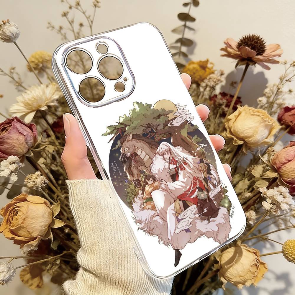 

Anime I-INUYASHA Phone Case For iPhone 17 16 15 14 13 12 11 Mini Pro Max Plus Transparent Cover iPhone14Plus
