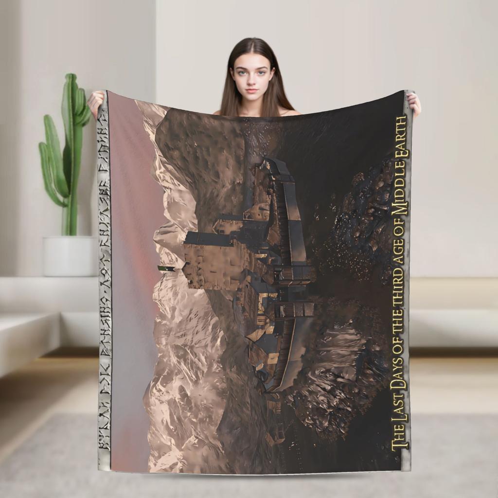 Origin Tree L-Lords Of The R-Rings Flannel Blanket  Soft Durable Bedding Throws for Living Room Trend Bedspread Sofa Bed Cover