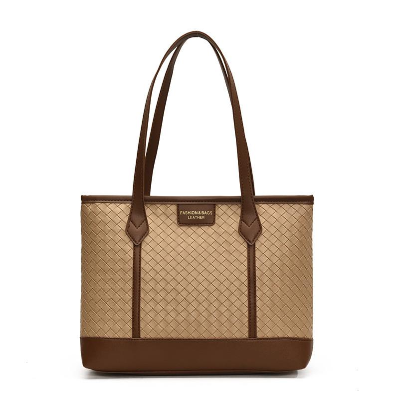 Woven Patterned Elegant Tote Bag For Women With Spacious Design And Stylish Color Options