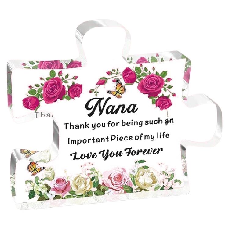 Mothers Day Gifts for Mom Unique Mom Birthday Gifts Engraved Acrylic Block Puzzles Piece Desk Ornament Gift for Mother