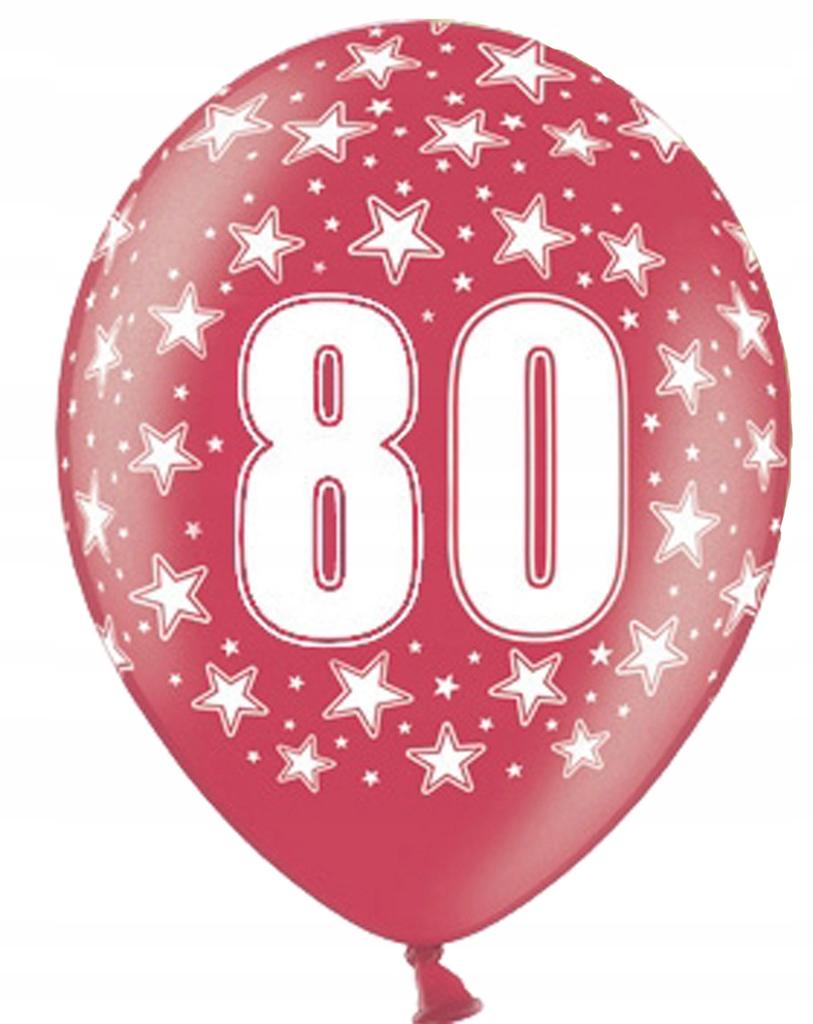 Printed Balloons 80th Birthday, 1 Pc.