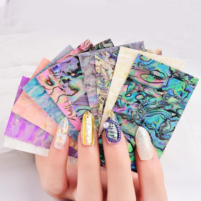 Abalone Shells Sticker Sheet Self Adhesive for Jewelry Making Craft Photo Album Phone Case Embellishment