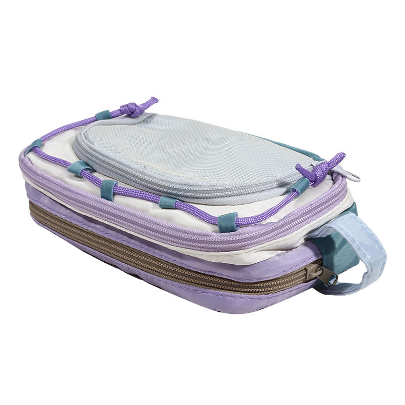 Cute Multi Layer Large Capacity Pencil Case for Kids Girl Five Point Star Stationery Organizer Students Portable Pen Bag