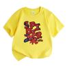Cotton Kids Boys Girls Crew Neck Short Sleeve T-Shirt, Super Spider Hero Printed Casual Soft Breathable Summer Tee for Children Daily Wear