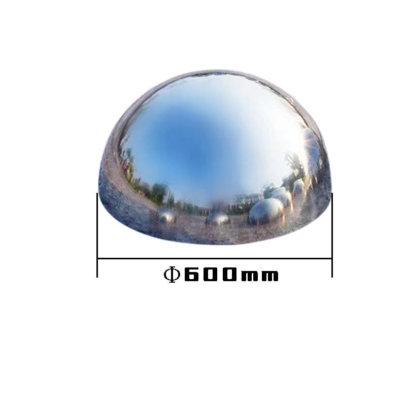 1.5" Thick 304 Stainless Steel Half-Round Mirror Hemisphere Tube Plug Spherical Cap