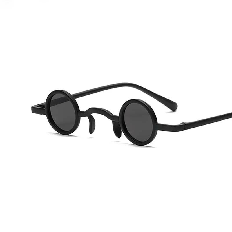 New Retro Vintage Sunglasses Small Round Frame Plastic Black Eyeglasses Trendy Unisex Classic Decorative Fashion