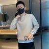 Winter Warm and Comfortable Jacket Simple Top Loose Long-sleeved T-shirt Sweater Men