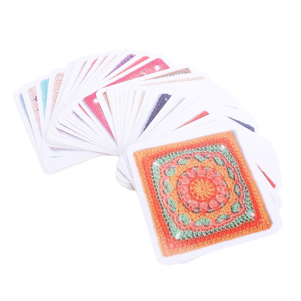 50pcs Crochet Card Deck Crochet Hook Book Crochet Patterns Card Deck for Beginners