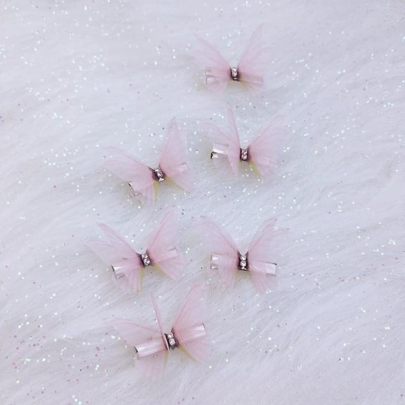New Cute Princess Mesh Double-layer Butterfly Lovely Girls Hairpins Children Headwear Hairgrip Hair Clips Hair Accessories