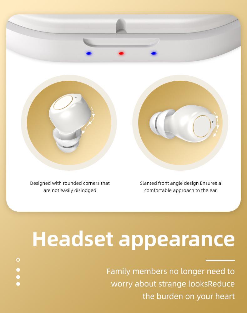 Cross-Border CIC In-Ear Hearing Aid with Magnetic Charging, Sound Amplifier, and Fingerprint Touch for the Elderly