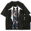 Kingdom Hearts Spłowiony T-shirt Ubrania na Cały Rok Osobiste Ubrania Duże Rozmiary Unisex Nowy Model Dla Par Y2k Krótki Rękaw Miękki