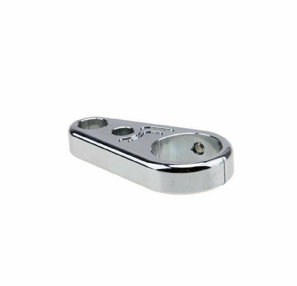 Chrome Aluminum Alloy Brake Clutch Cable Wire Clamp Clip For 1" 25mm Handlebar