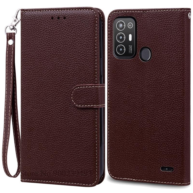 

Для ZTE Blade A52 Чехол из ПУ кожи Чехол-книжка с кошельком Для ZTE Blade A52 Чехол Силиконовая задняя крышка Чехол для телефона Коке Фундас For ZTE Blade A52