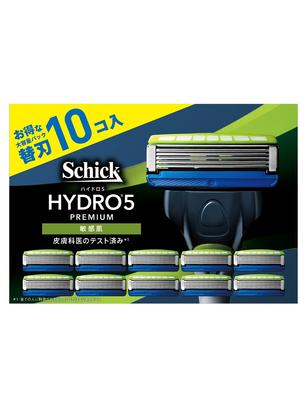 Schick Hydro 5 Premium Sensitive Skin Substituição Lâminas de Barbear Navalha (10 peças)